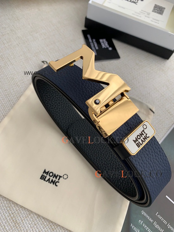 Replica Montblanc Reversible Lychee Belt 35mm Black Buckle Replica Montblanc Reversible Lychee Belt 35mm Black Buckle